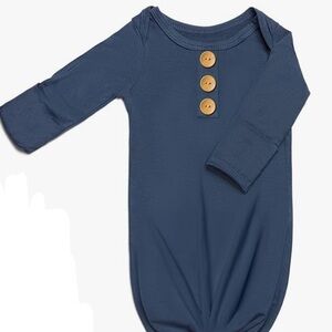 Blue Knotted Baby Gown
